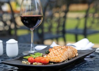 wine and fish